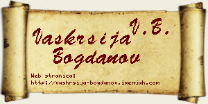 Vaskrsija Bogdanov vizit kartica